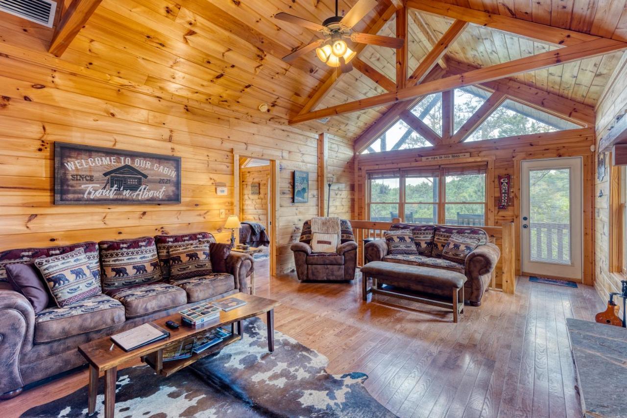 Trout N' About Your Blue Ridge Mountains Retreat, Hot Tub + Game Room! Ellijay Eksteriør bilde