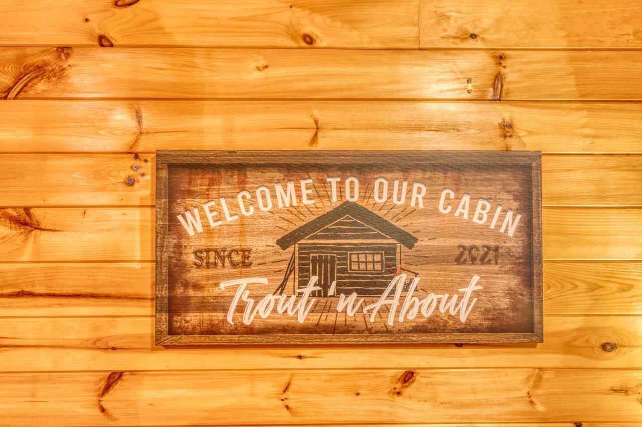 Trout N' About Your Blue Ridge Mountains Retreat, Hot Tub + Game Room! Ellijay Eksteriør bilde